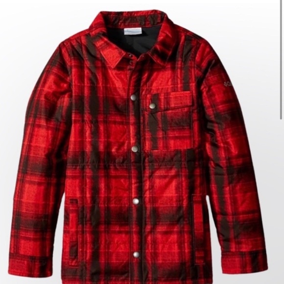 Columbia Boys Agent Avalanche Shacket Red Plaid XXS - Picture 1 of 10